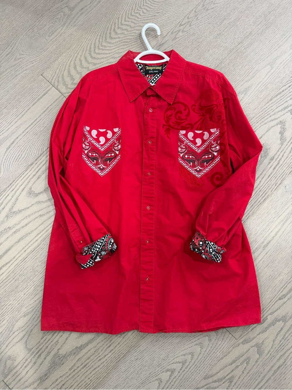 Red Pocket Shirt - Men